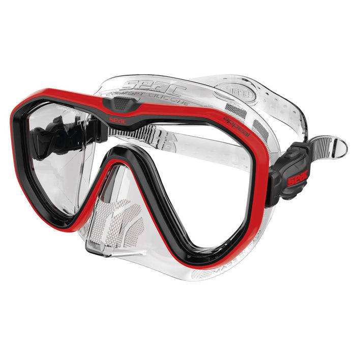 Masque de plongée Appeal Transparent-Rouge Seac 75-73R-SKL