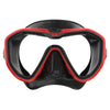 Masque de plongée Appeal Ajustement Asiatique Noir-Rouge Seac 75-75R-SBL