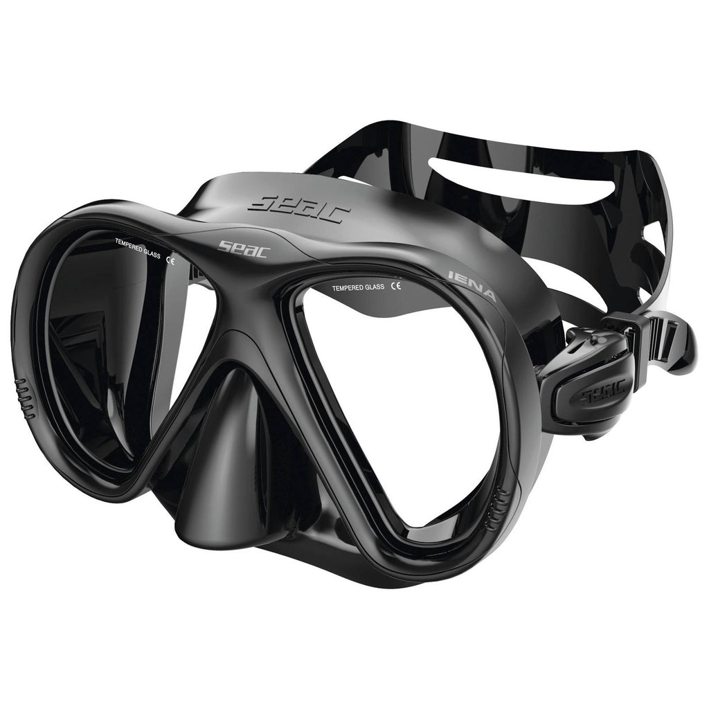 Diving Snorkeling Mask Iena Black-Silver Seac 75-8NS-SBL