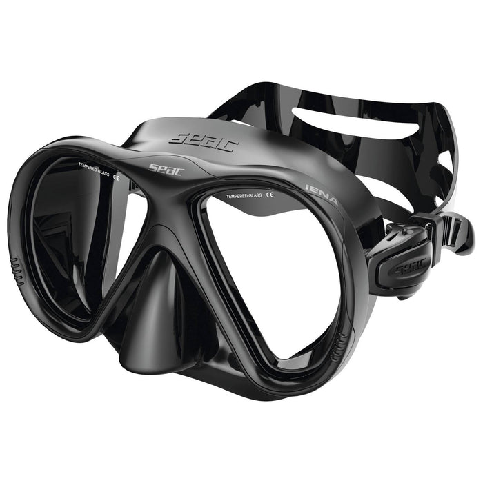 Diving Snorkeling Mask Iena Black-Silver Seac 75-8NS-SBL