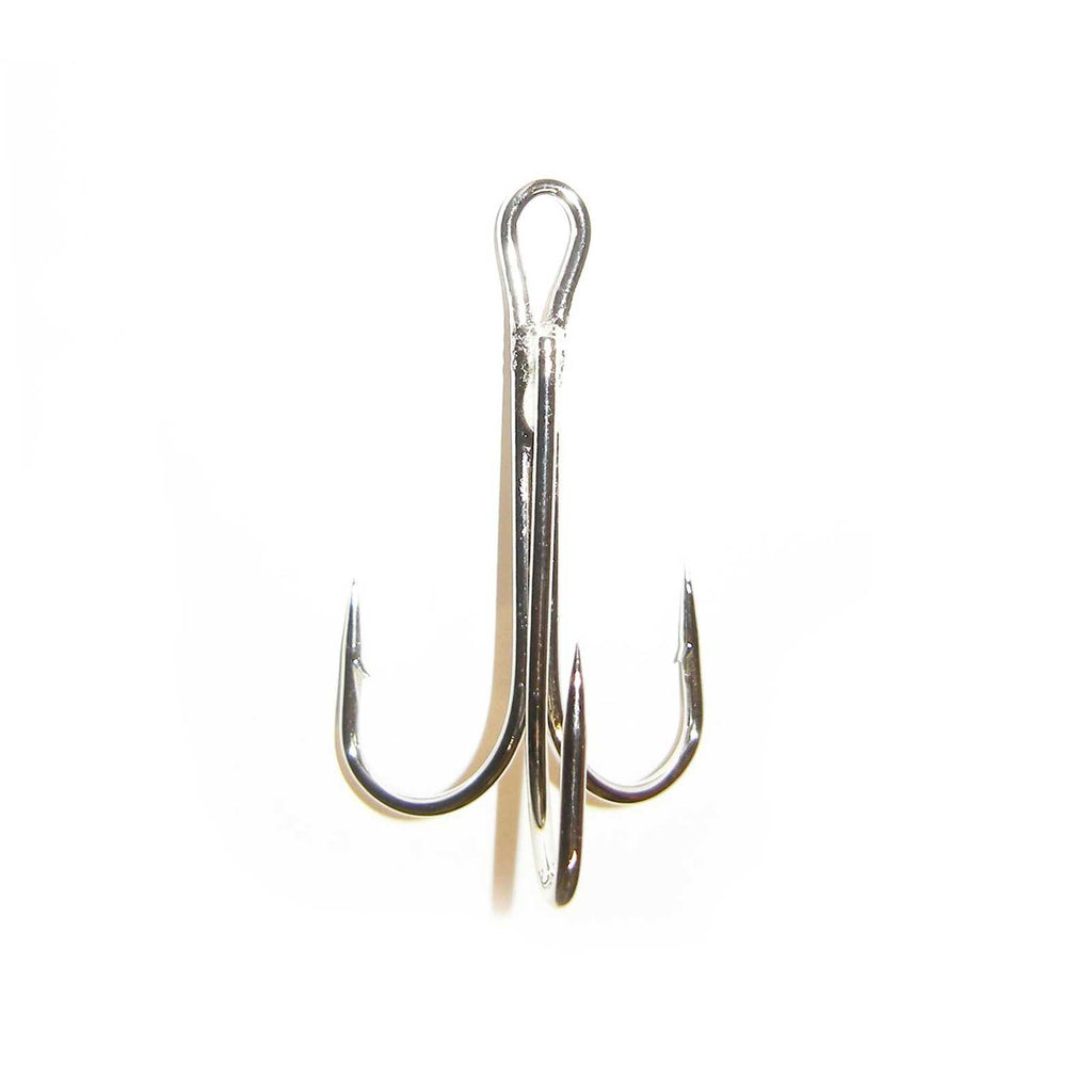 Nickeled Triple Hooks 100pcs Size 6 Lineaeffe 7610060