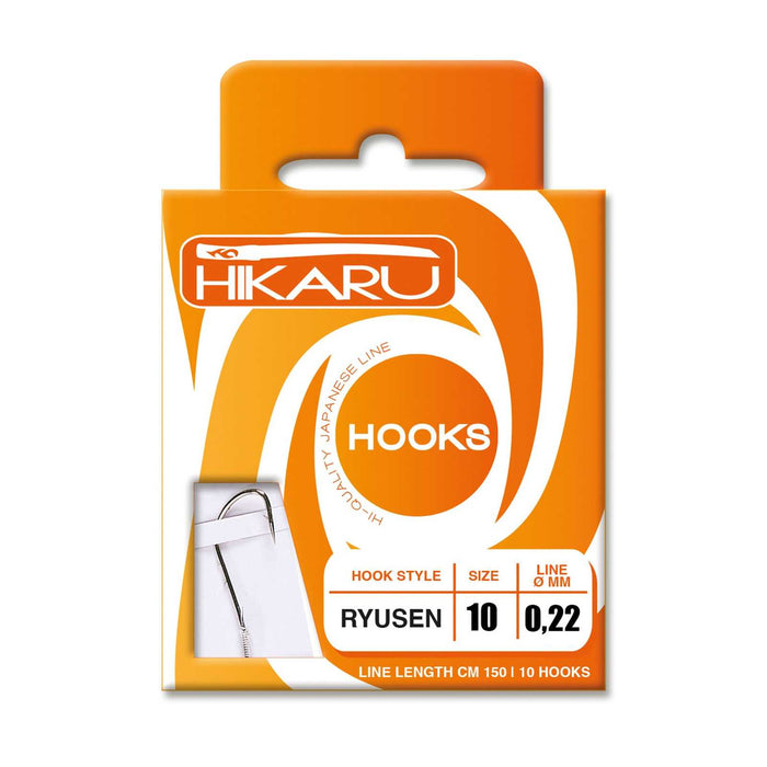 Ryusen vishaken van nikkel, maat 8, diameter 0,25, Hikaru 7701208-25