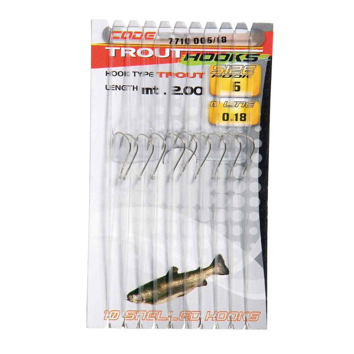 Fishing Hooks Trout Size 8 Diameter 0,16 Lineaeffe 7710008-16