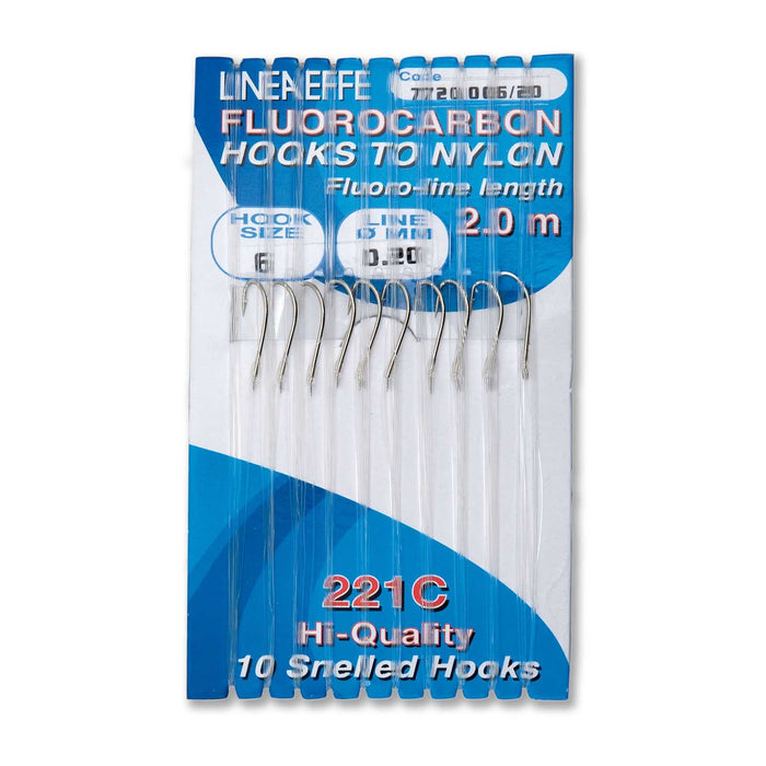 Fishing Hooks 221C Fluoro Rig Size 10 Diameter 0,14 Lineaeffe 7720010-14