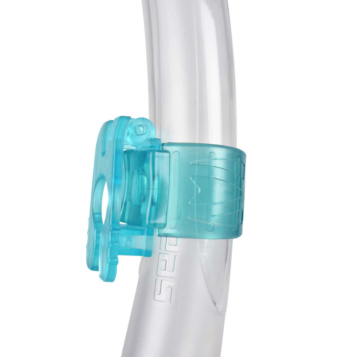 Tuba de Plongée Snorkeling Fast Tech Dry Clair-Aquamarine Seac 84-32A-SKL