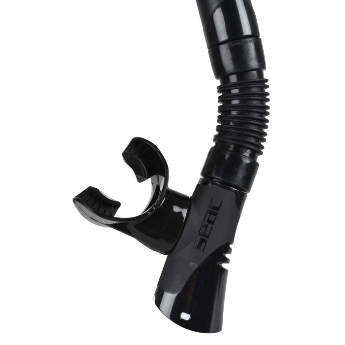 Diving Snorkeling Snorkel Fast Tech Dry Black-White Seac 84-32NW-SBL