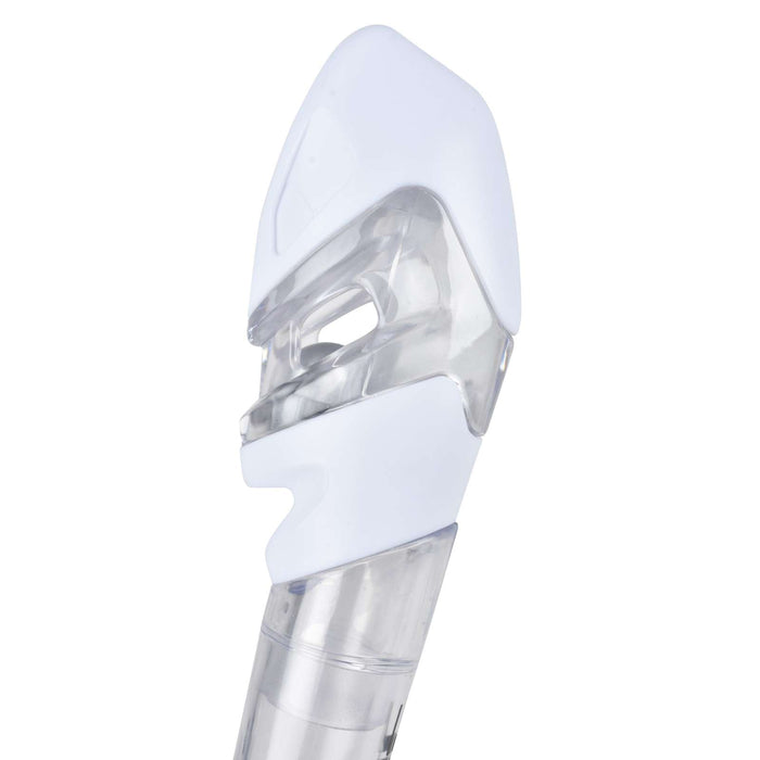 Tuba de plongée Snorkeling Fast Tech Dry Transparent-Blanc Seac 84-32W-SKL