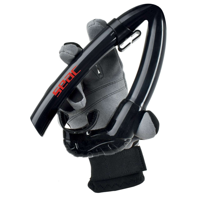 Freediving and Spearfishing Snorkel Top Flex Black Seac 84-34N-SBL