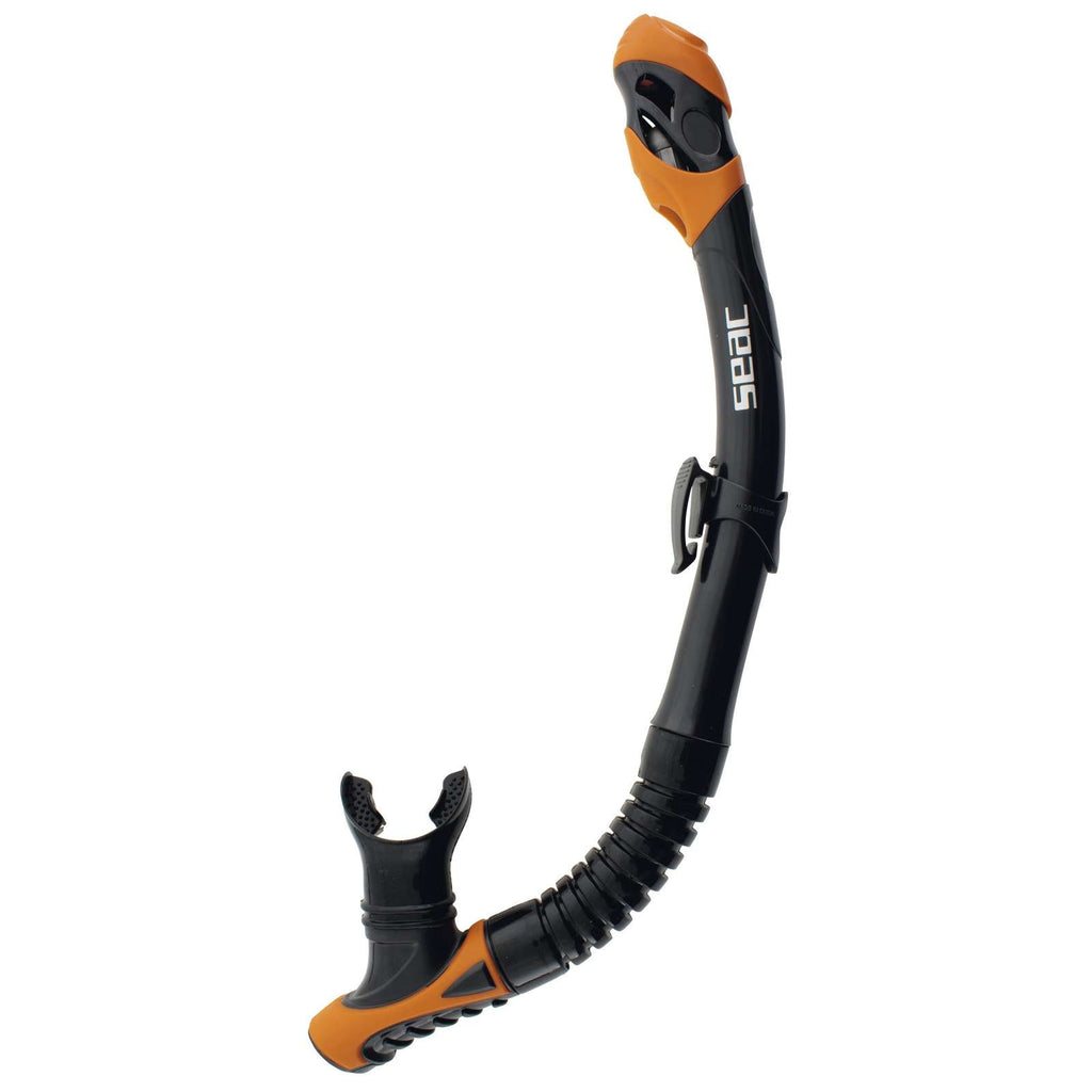 Diving Snorkeling Snorkel Reverse Dry Black-Orange Seac 84-38O-SBL