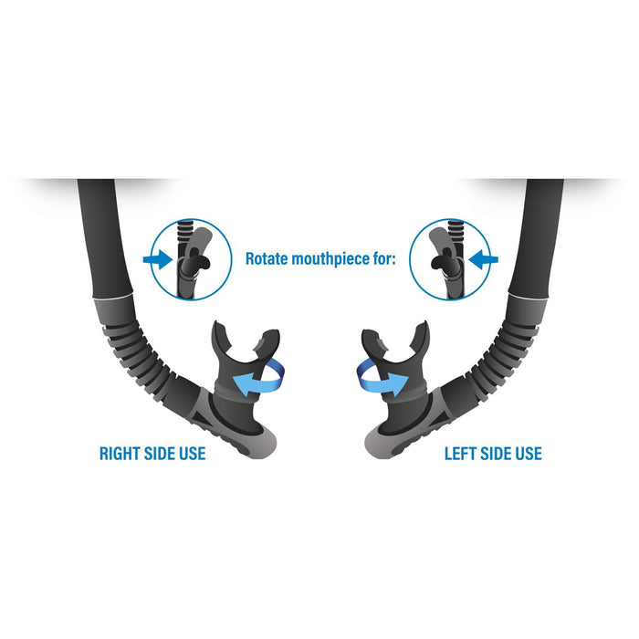 Diving Snorkeling Snorkel Reverse Black Seac 84-39N-SBL