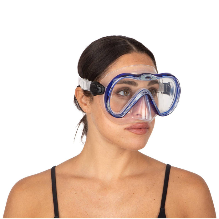 Diving Snorkeling Mask Boss Clear-Blue Seac 9231B
