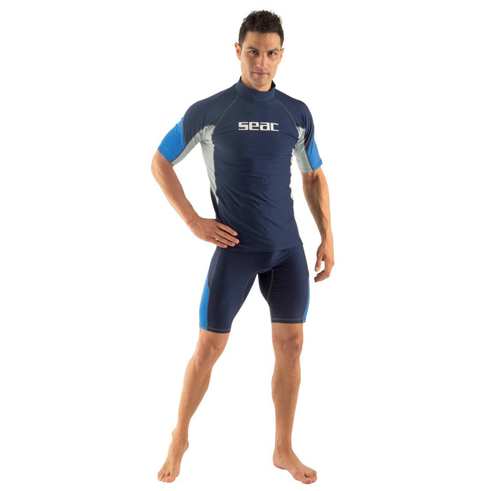 Rash Guard Raa Kurz Evo Mann Dunkel-Blau S Seac 9317-02