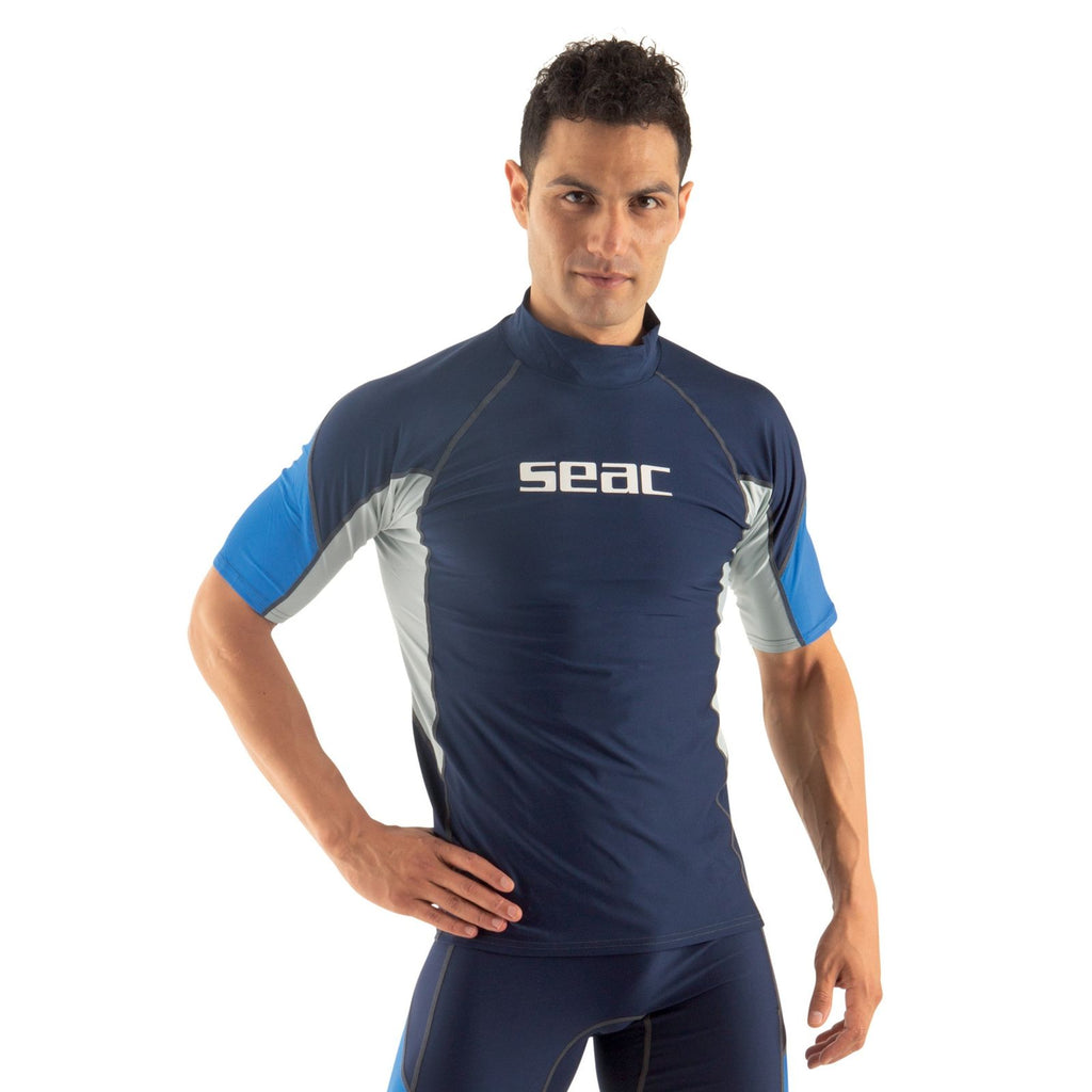 Rash Guard Raa Short Evo Man Dark-Blue L Seac 9317-04