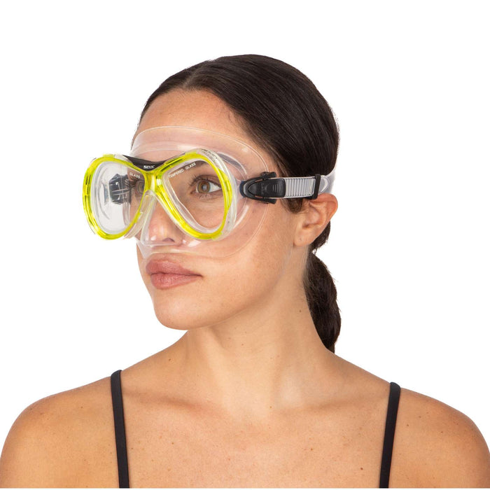 Snorkeling Mask Capri Slt Clear-Yellow Seac 9419Y