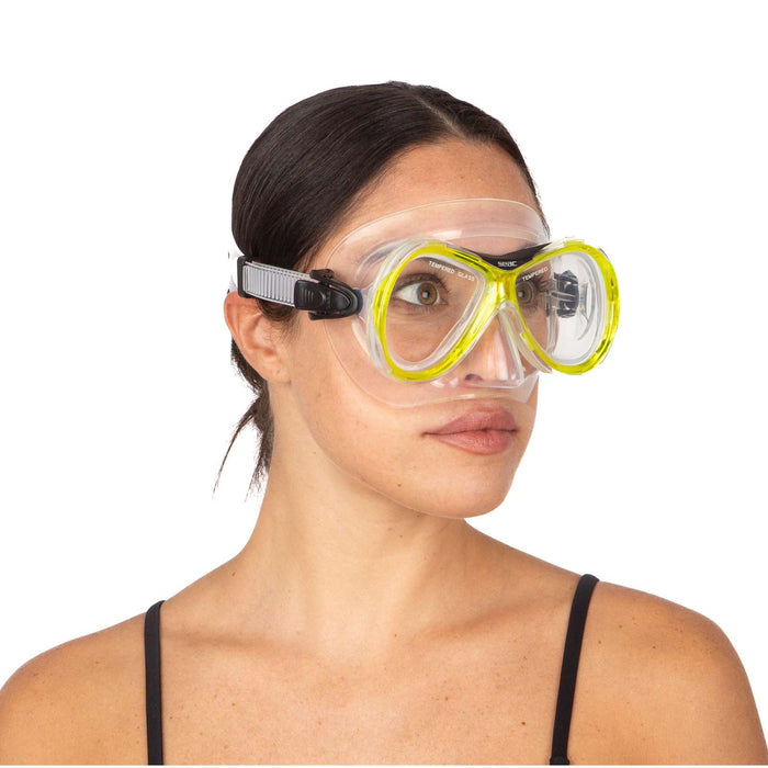 Snorkeling Mask Capri Slt Clear-Yellow Seac 9419Y