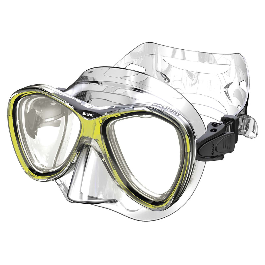 Snorkeling Mask Capri Clear-Yellow Seac 9420Y