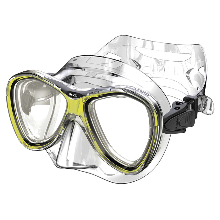 Snorkeling Mask Capri Clear-Yellow Seac 9420Y