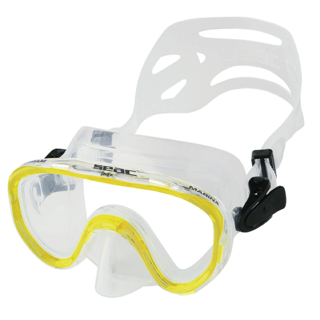 Snorkeling Mask Marina Kids Clear-Yellow Seac 9426Y
