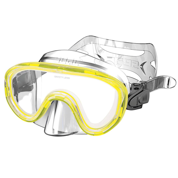 Snorkeling Mask Marina Kids Slt Clear-Yellow Seac 9428Y