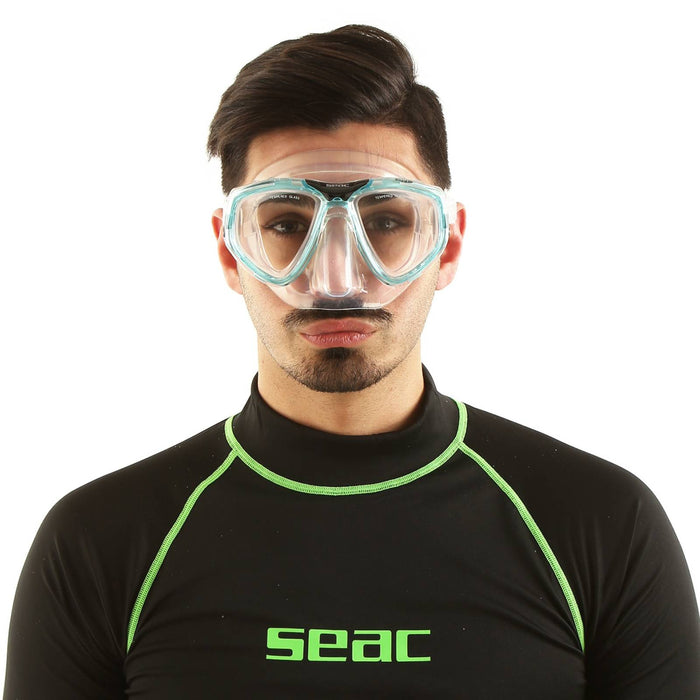 Diving Snorkeling Mask One Clear-Blue Seac 9448BC