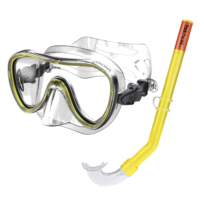 Snorkeling Set Salina Slt Z Grande Clear-Yellow Seac 9459Y