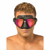 Diving Silicone Mask Zeus Black-Orange Lenses Cressi DS4750509