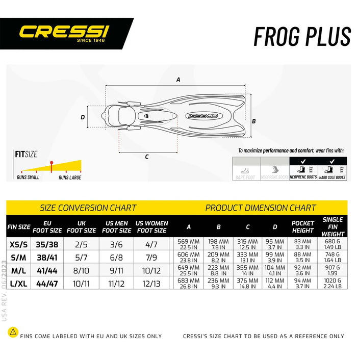 Scuba Diving Fins Frog Plus Cressi