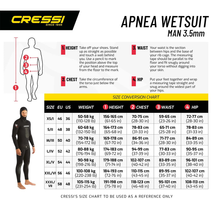 Wetsuit for Fishing Apnea Men Cressi