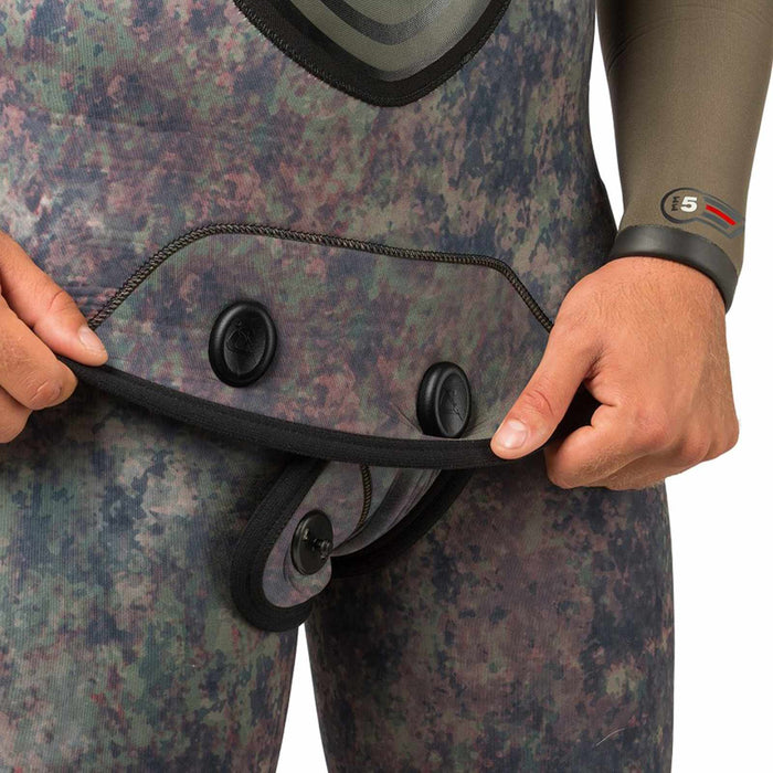 Fishing Wetsuit Top Seppia Ultraspan Man 3,5mm Camo S-2 Cressi LE468002