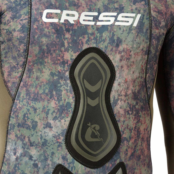 Fishing Wetsuit Top Seppia Ultraspan Man 5mm Camo XXL-6 Cressi LE468206
