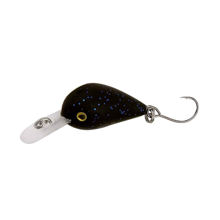 Kunstaas voor forel, zwart met blauwe glitters, 2,5 cm, 2,5 g, Nomura NM54759202