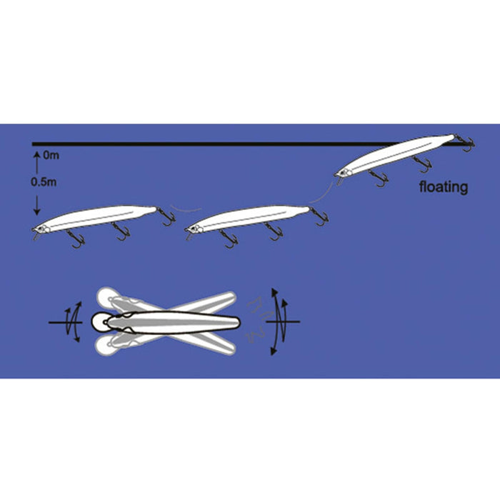 Yori kunstaas, groen, zilver, oranje, 13 cm, 17 g, Nomura NM58204313