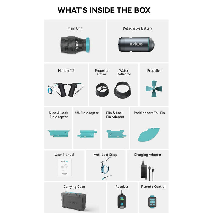 Underwater Scooter U1 Black-Blue Asiwo SS089