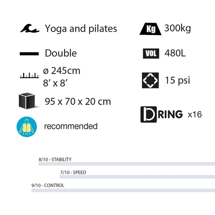 Inflatable Board Yoga Star 8’x8’ 480l Kohala WH2302