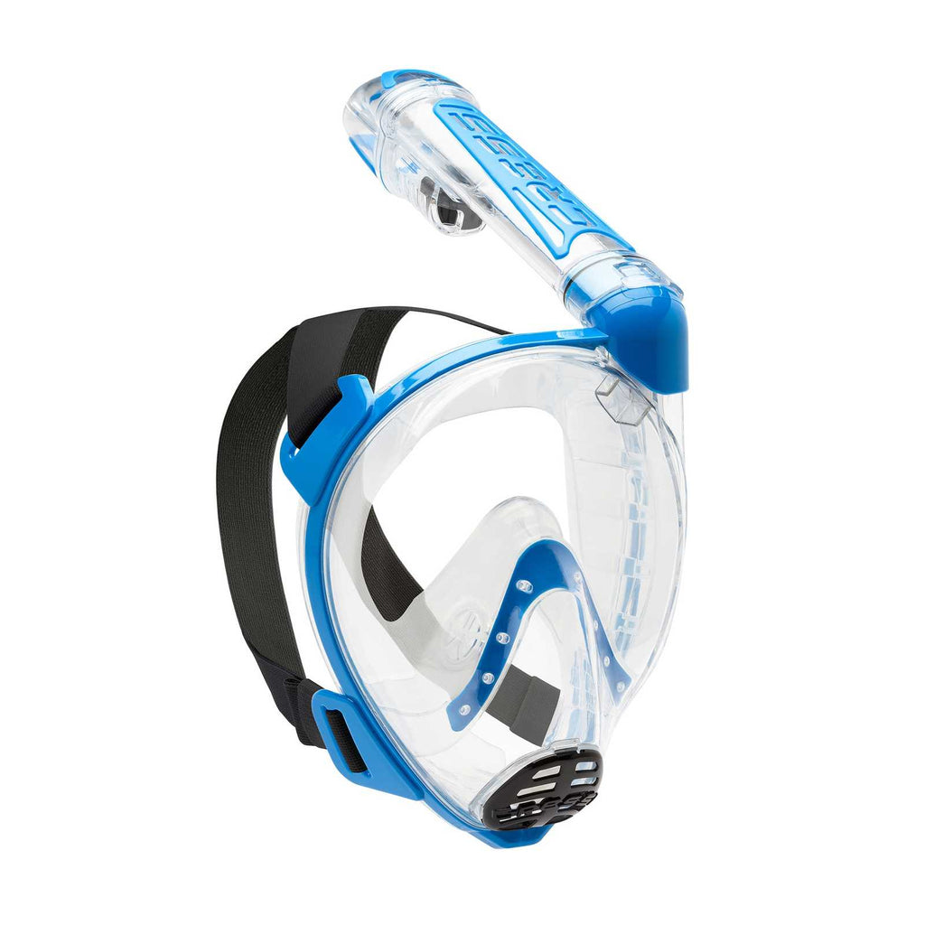 Snorkeling Full Face Mask Duke Transparent-Blue S-M Cressi XDT000020